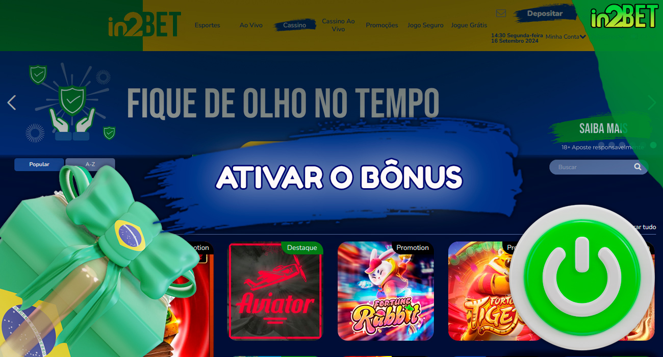 Bônus In2Bet: instruções passo a passo para receber.